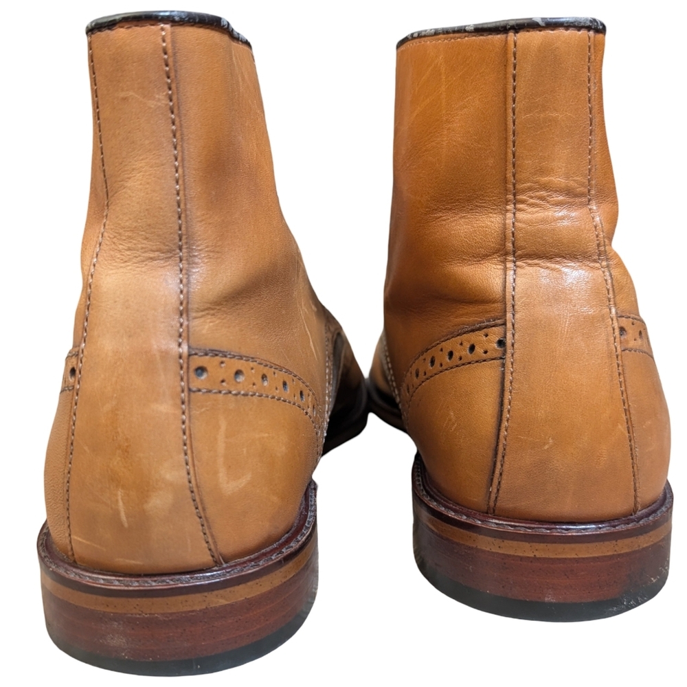 Joseph Abboud Tan Wingtip Ankle Boots 10.5 - Picture 10 of 14